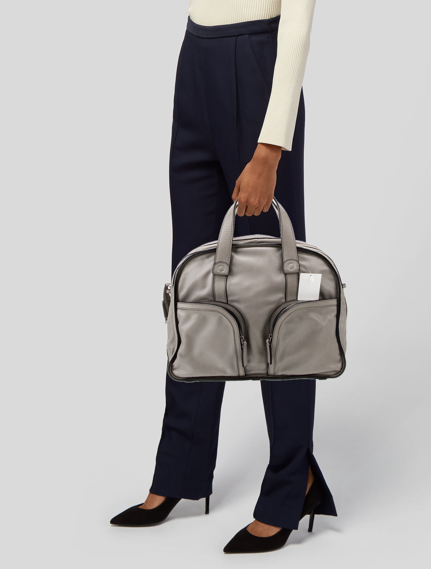 Zagliani Leather Handle Bag