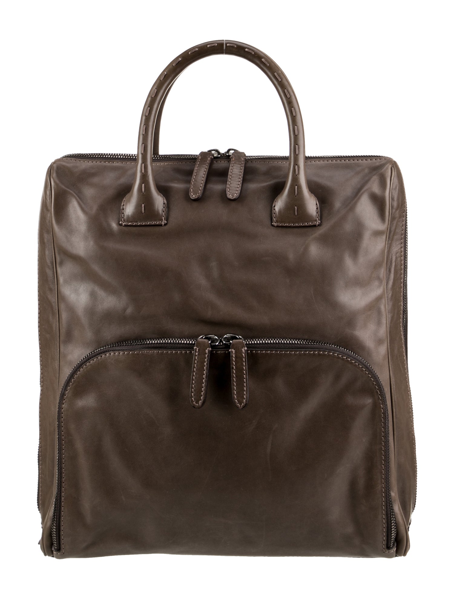 Zagliani Leather Top Handle Bag