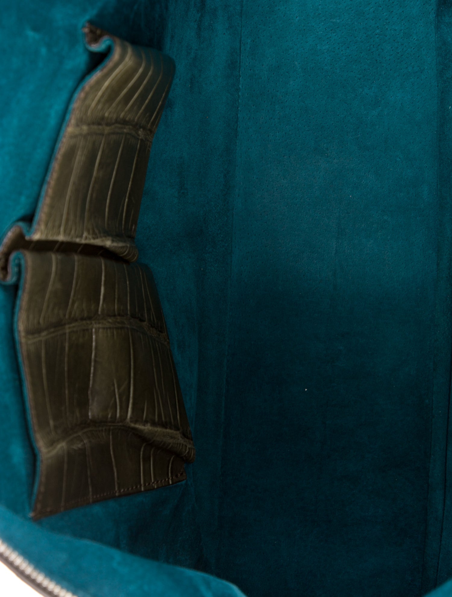 Zagliani Alligator Top Handle Bag