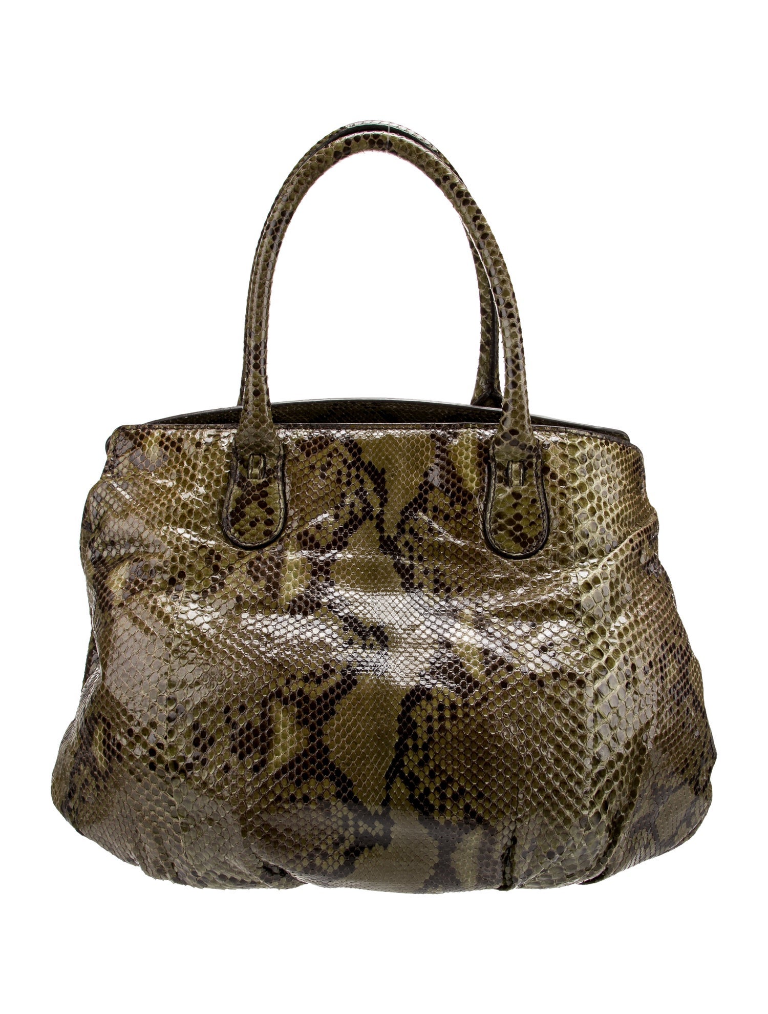 Zagliani Snakeskin Top Handle Bag