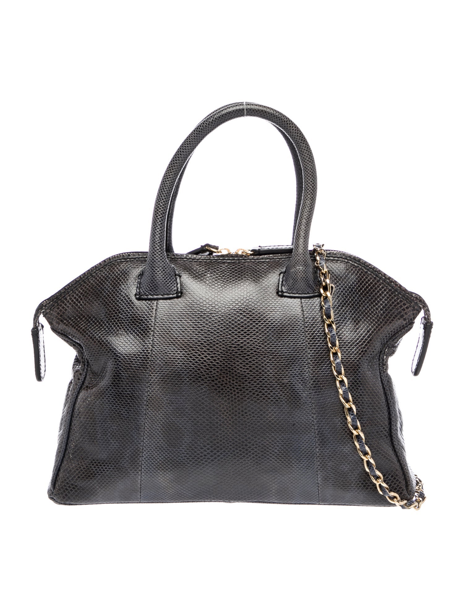 Zagliani Lizard Top Handle Bag