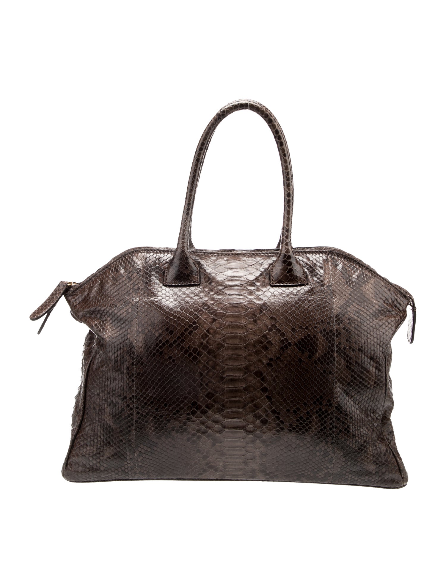 Zagliani Python Top Handle Bag