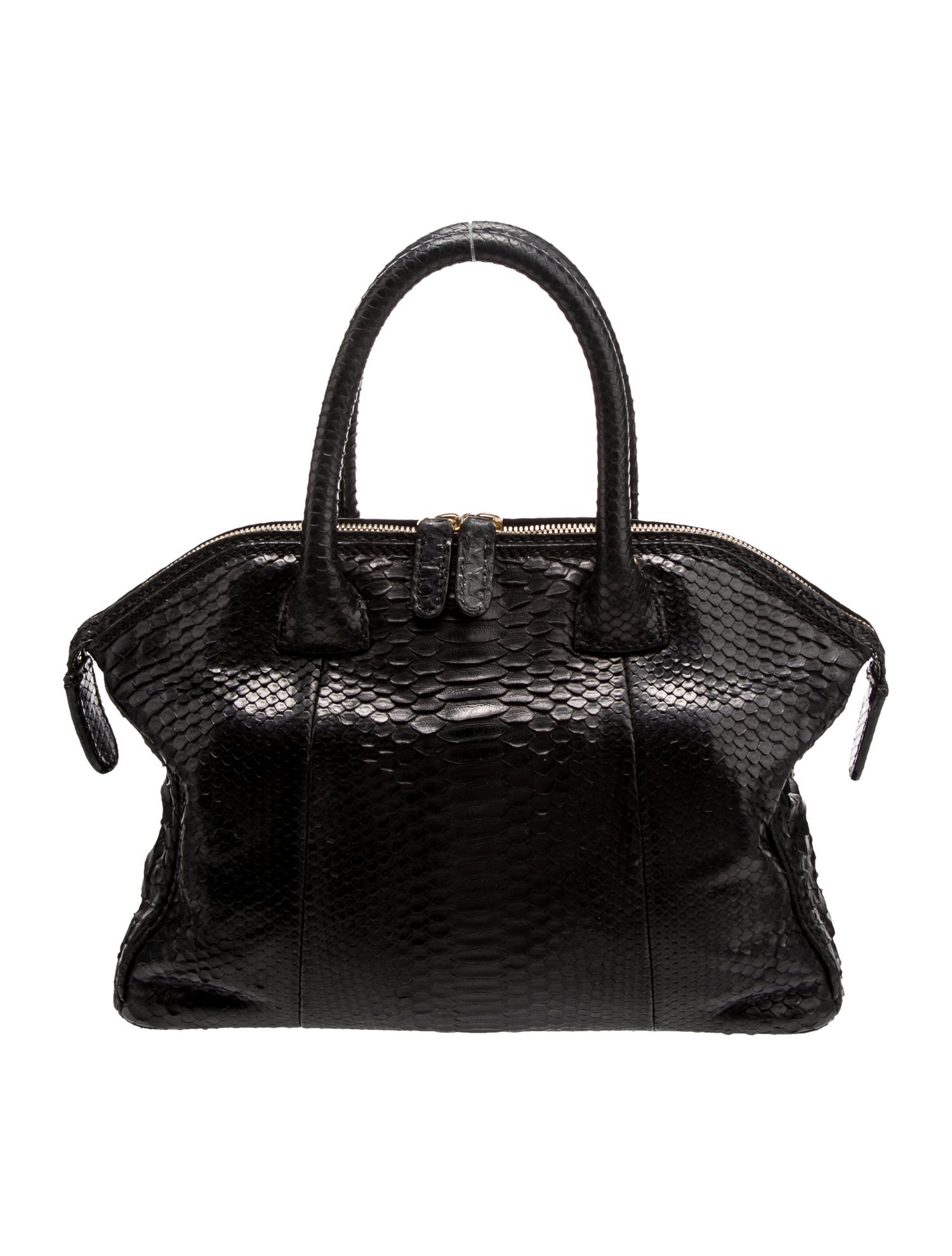 Zagliani Python Top Handle Bag