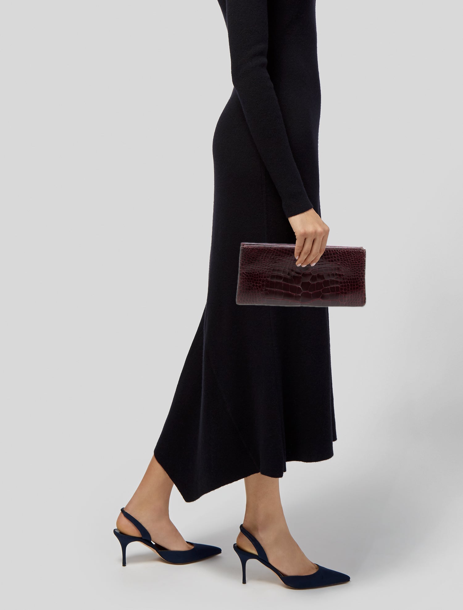 Zagliani Alligator Clutch