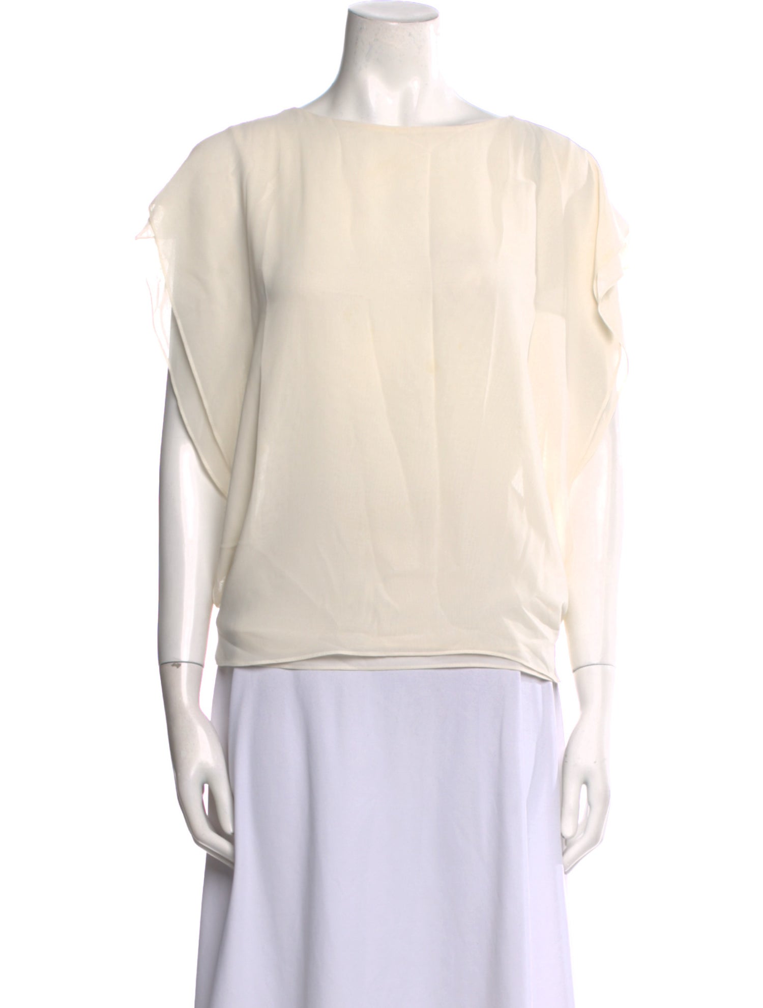 Carla Zampatti Scoop Neck Short Sleeve Blouse