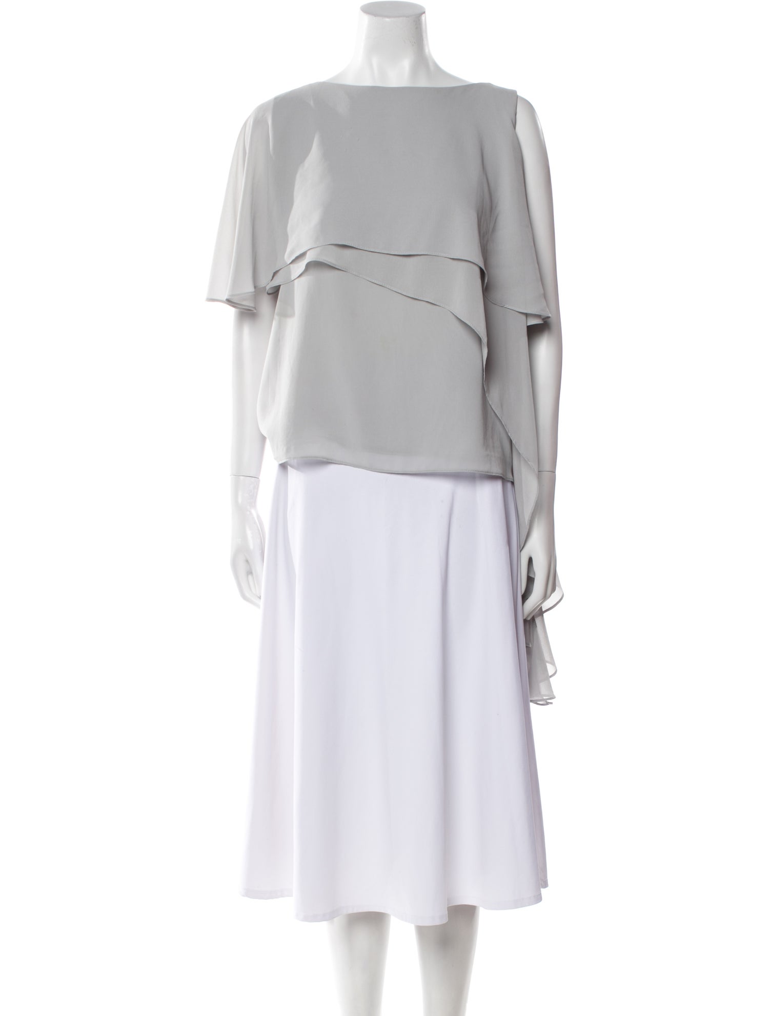 Carla Zampatti Bateau Neckline Short Sleeve Blouse