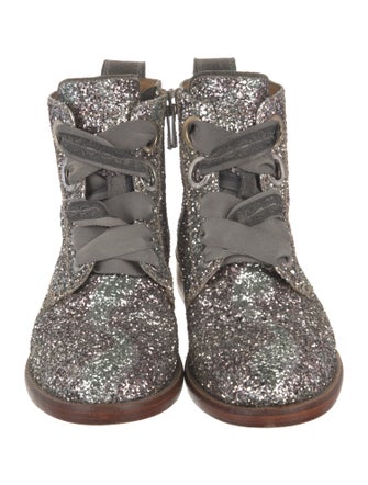 Zadig & Voltaire Glitter Combat Boots