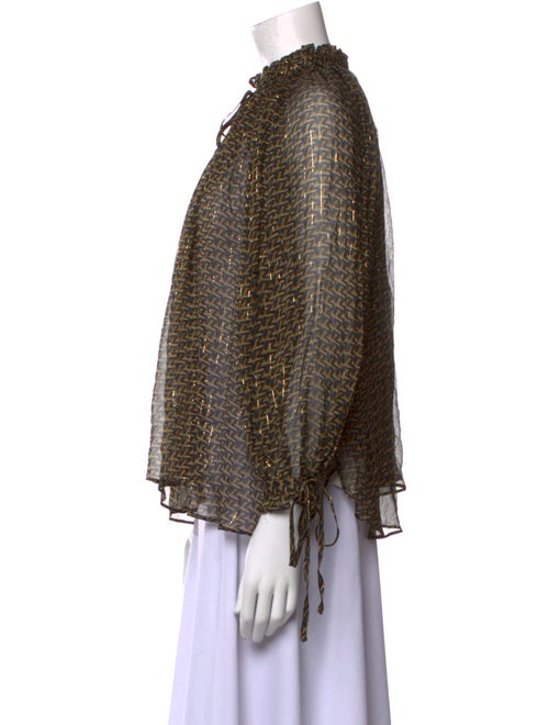 Zadig & Voltaire Printed Mock Neck Blouse