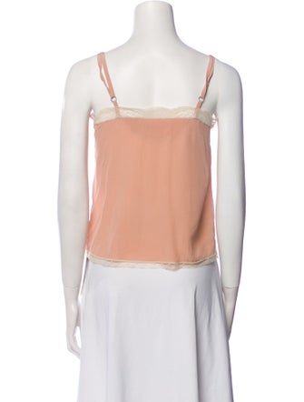 Zadig & Voltaire Silk Square Neckline Crop Top