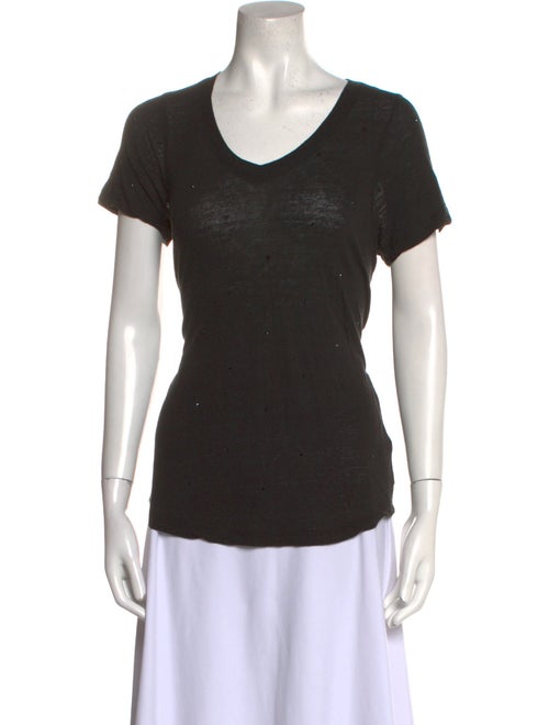 Zadig & Voltaire Linen V-Neck T-Shirt