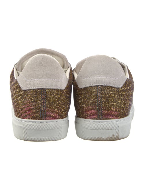 Zadig & Voltaire Printed Glitter Accents Sneakers