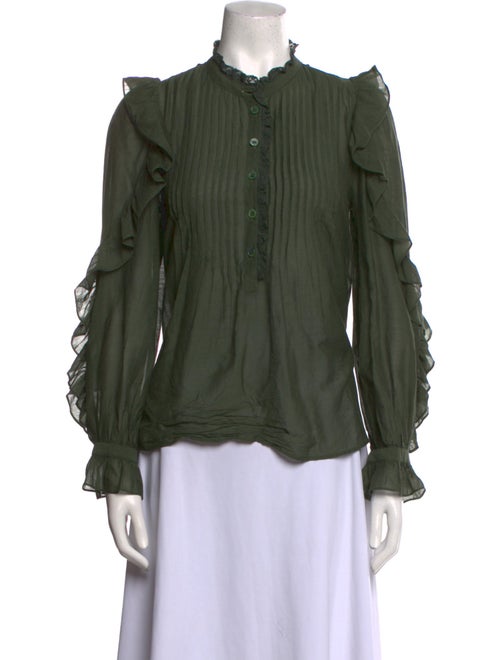 Zadig & Voltaire Mock Neck Long Sleeve Blouse