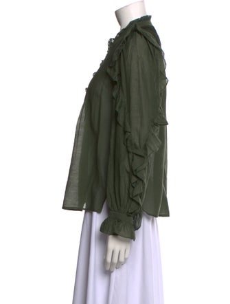 Zadig & Voltaire Mock Neck Long Sleeve Blouse