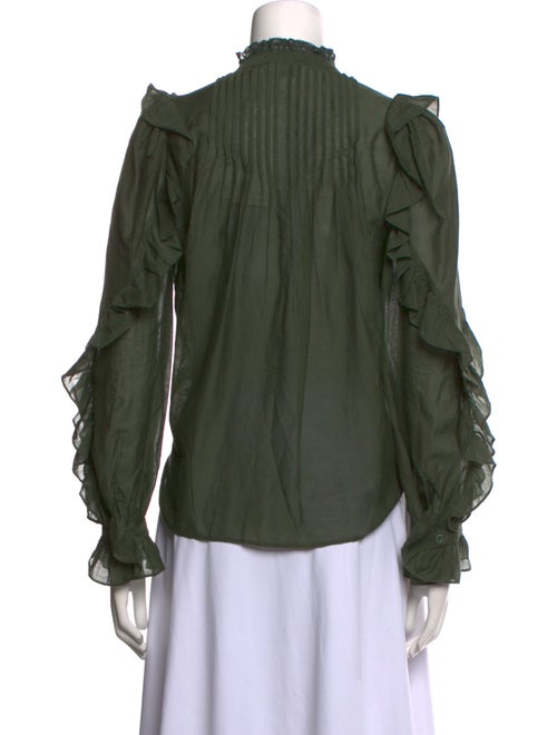 Zadig & Voltaire Mock Neck Long Sleeve Blouse