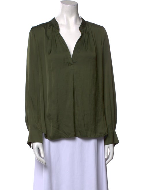 Zadig & Voltaire V-Neck Long Sleeve Button-Up Top