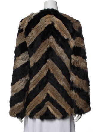 Zadig & Voltaire Fur Striped Fur Jacket