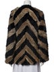 Zadig & Voltaire Fur Striped Fur Jacket