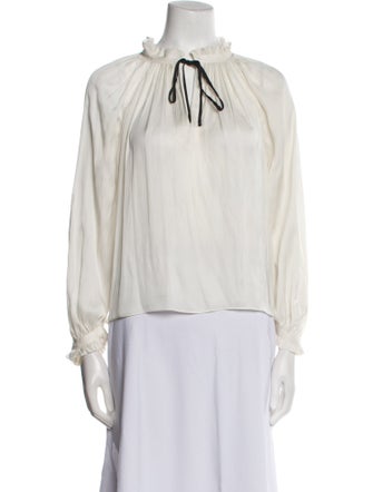 Zadig & Voltaire Tie Neck Long Sleeve Blouse