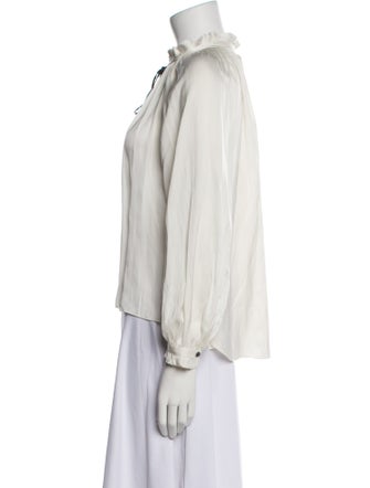 Zadig & Voltaire Tie Neck Long Sleeve Blouse