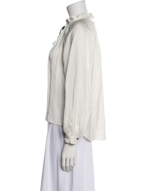 Zadig & Voltaire Tie Neck Long Sleeve Blouse