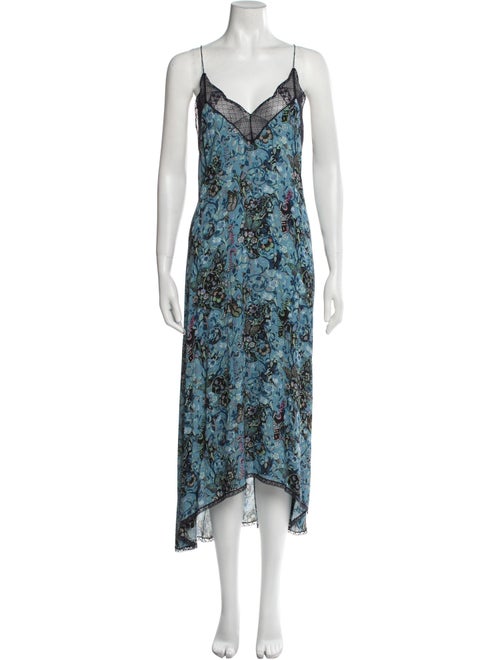 Zadig & Voltaire Floral Print Long Dress