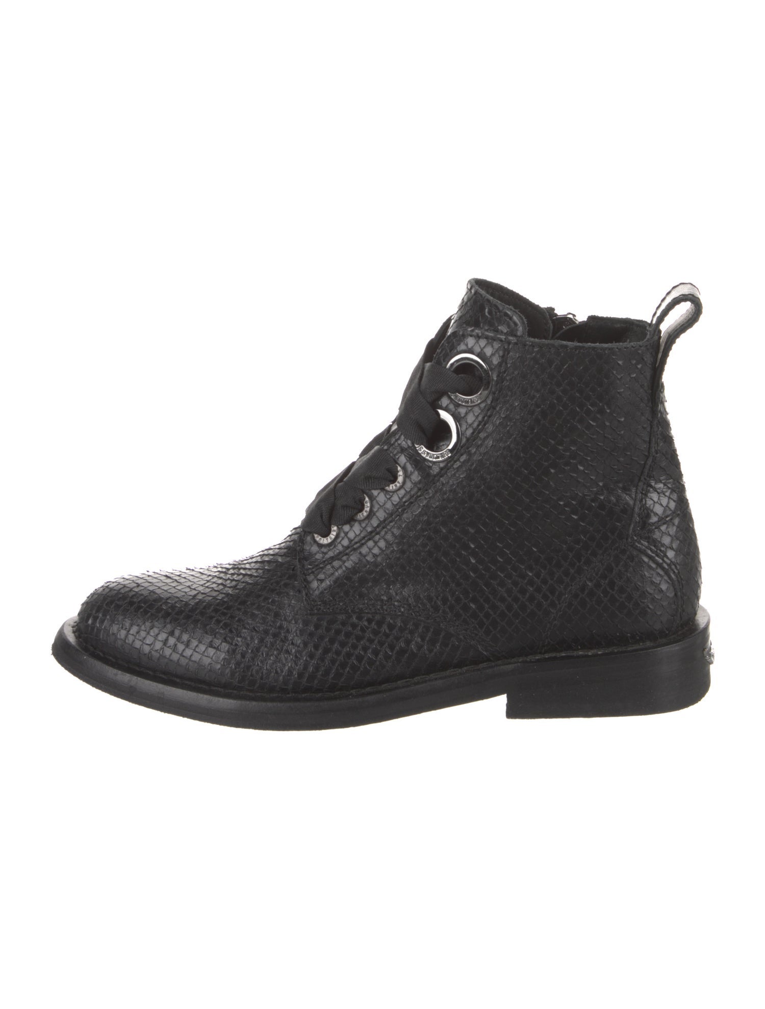 Zadig & Voltaire Alligator Combat Boots