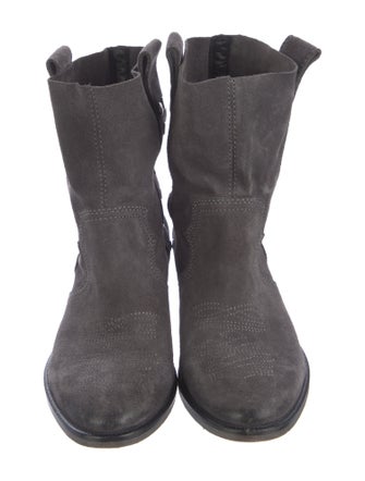 Zadig & Voltaire Suede Moto Boots