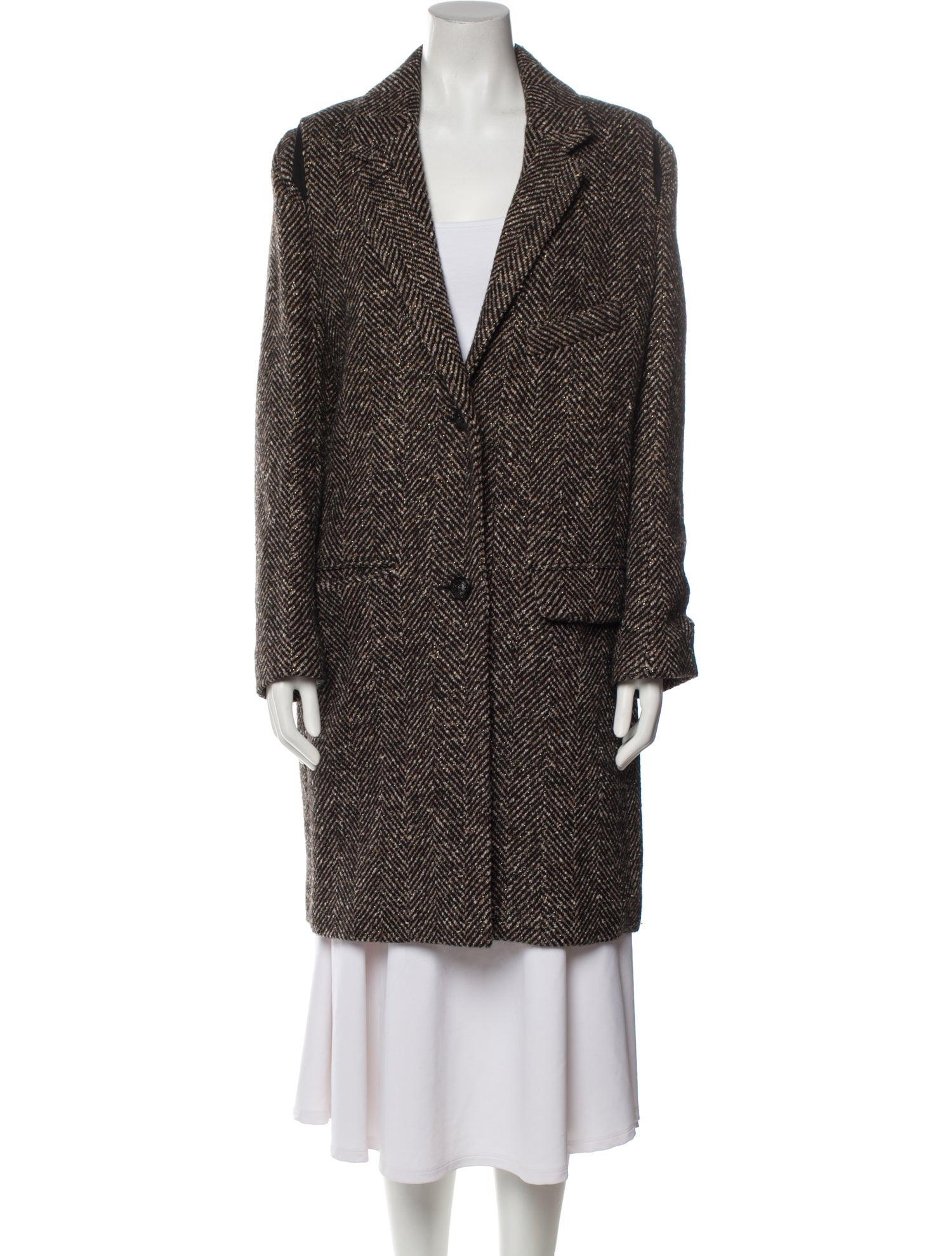 Zadig & Voltaire Tweed Pattern Coat
