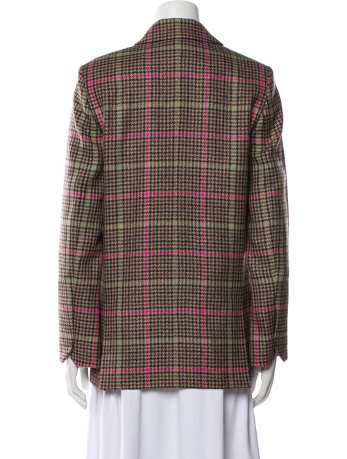 Zadig & Voltaire Virgin Wool Plaid Print Blazer