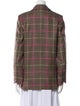 Zadig & Voltaire Virgin Wool Plaid Print Blazer