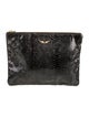 Zadig & Voltaire Embossed Leather Clutch