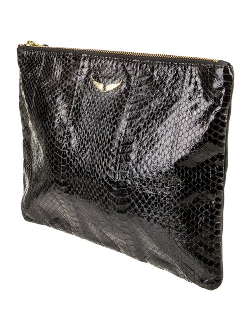 Zadig & Voltaire Embossed Leather Clutch