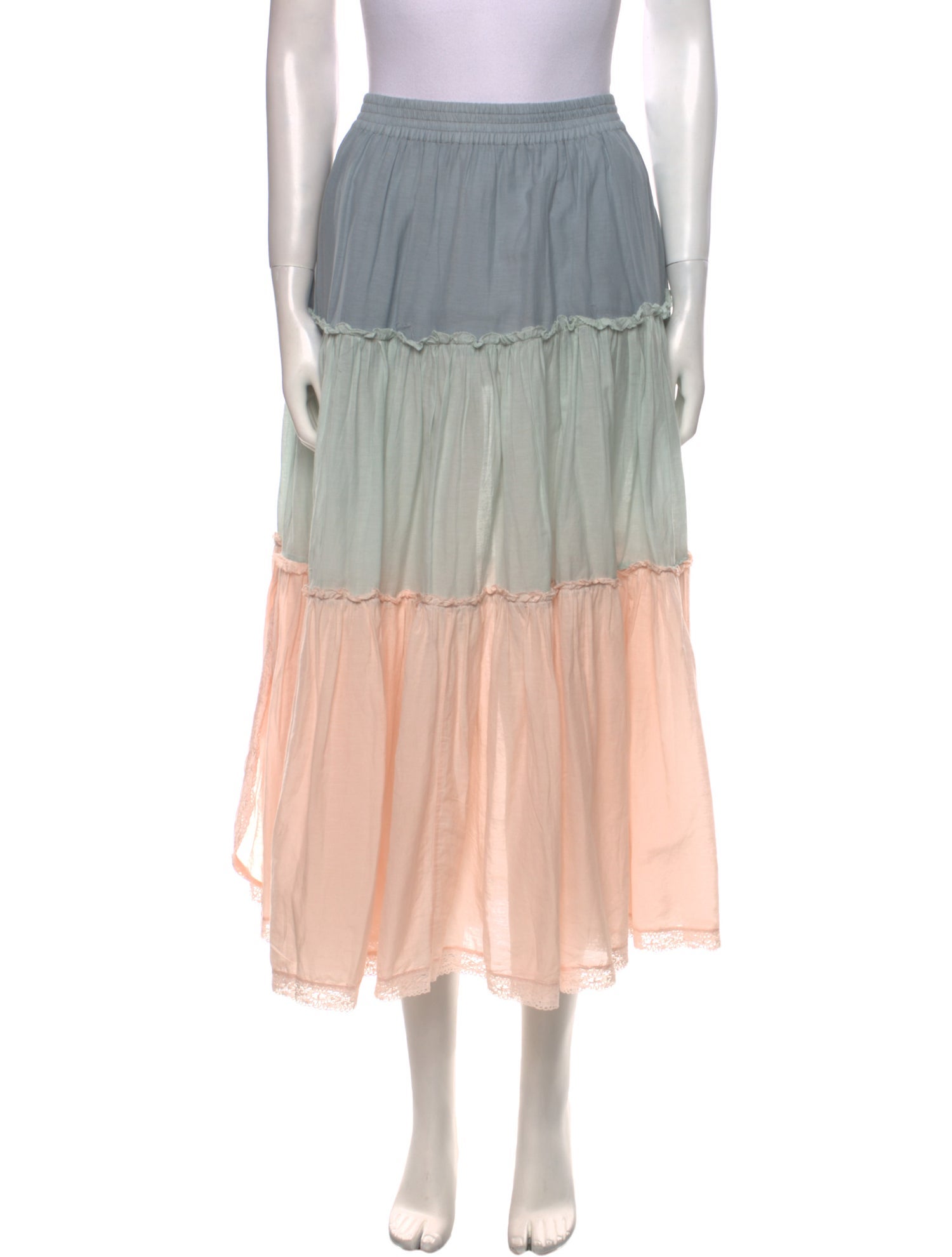 Zadig & Voltaire Ruffle Embellishment Midi Length Skirt