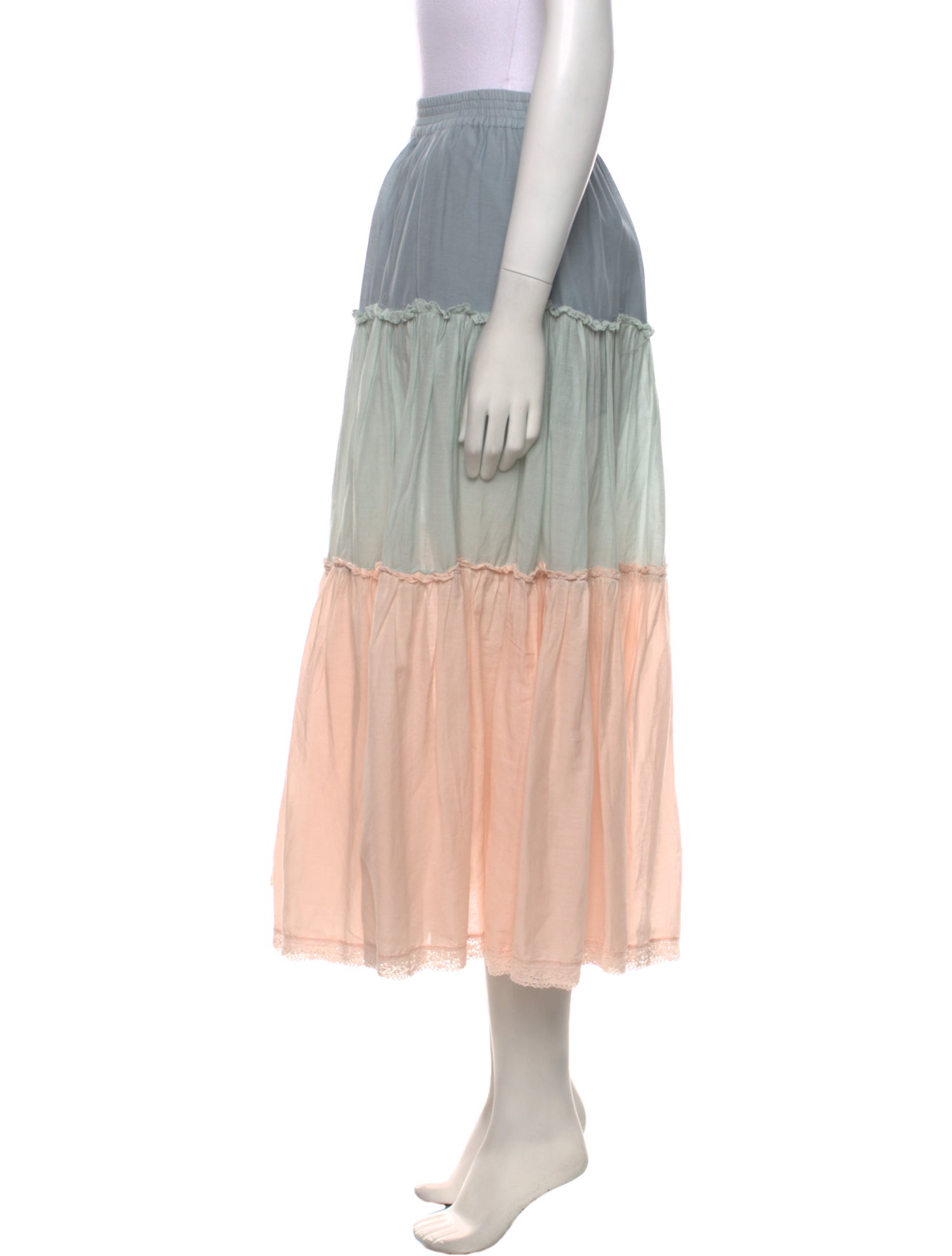 Zadig & Voltaire Ruffle Embellishment Midi Length Skirt