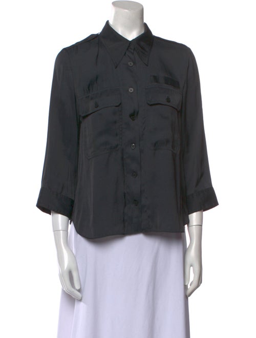 Zadig & Voltaire Three-Quarter Sleeve Button-Up Top