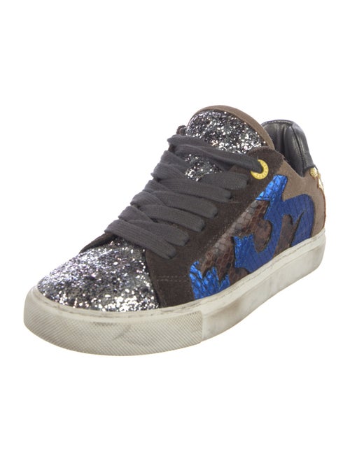 Zadig & Voltaire Leather Printed Sneakers