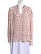 Zadig & Voltaire Floral Print Mock Neck Blouse
