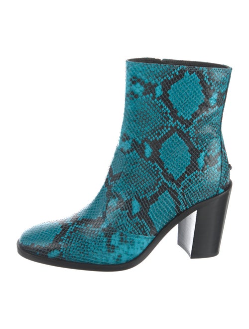 Zadig & Voltaire Leather Animal Print Western Boots