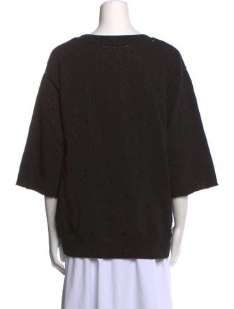 Zadig & Voltaire Bateau Neckline Three-Quarter Sleeve Sweatshirt