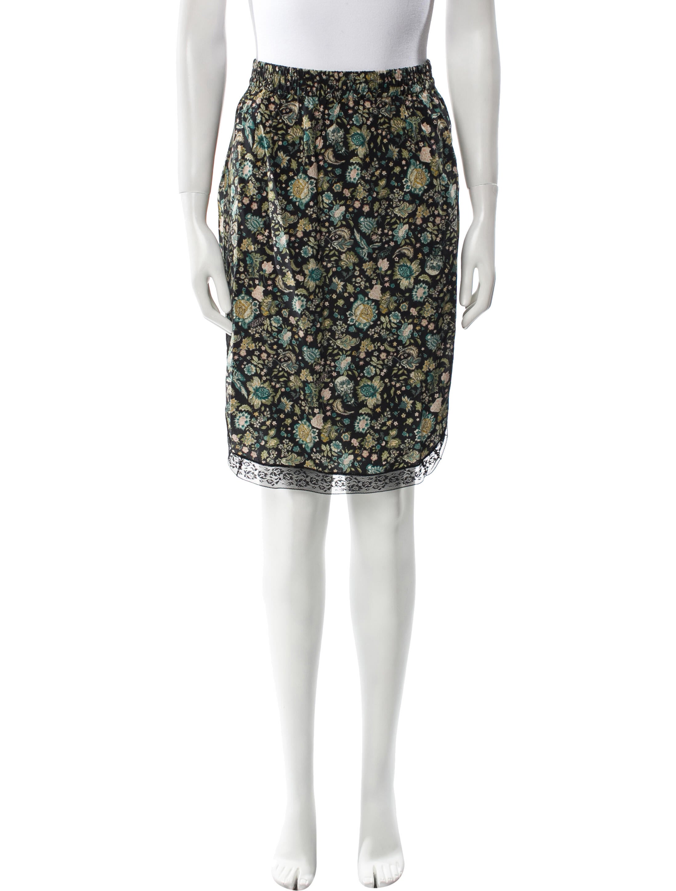 Zadig & Voltaire Silk Knee-Length Skirt w/ Tags