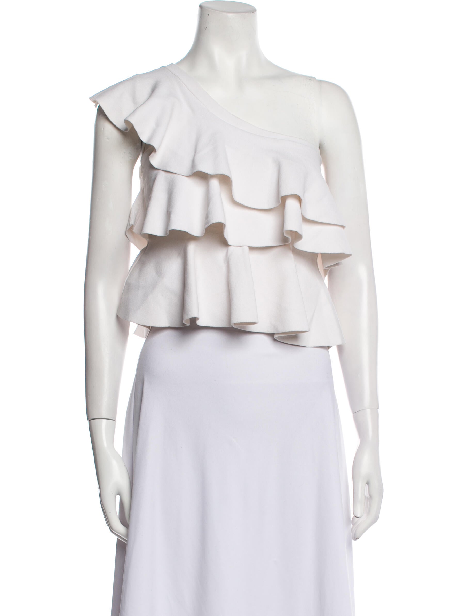 Zadig & Voltaire One-Shoulder Short Sleeve Crop Top