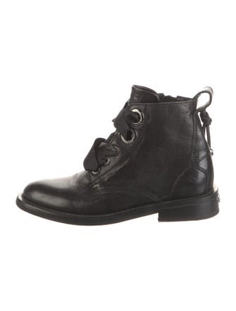 Zadig & Voltaire Skull Leather Combat Boots