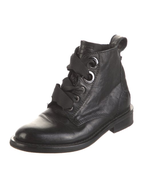 Zadig & Voltaire Skull Leather Combat Boots