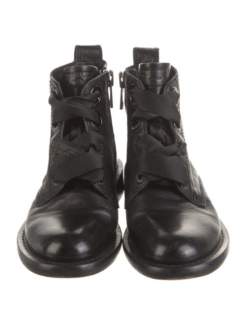Zadig & Voltaire Skull Leather Combat Boots