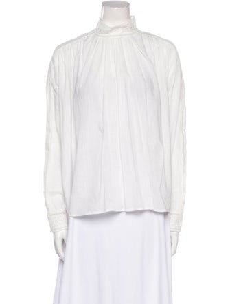 Zadig & Voltaire Mock Neck Long Sleeve Blouse
