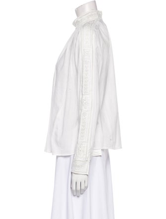 Zadig & Voltaire Mock Neck Long Sleeve Blouse