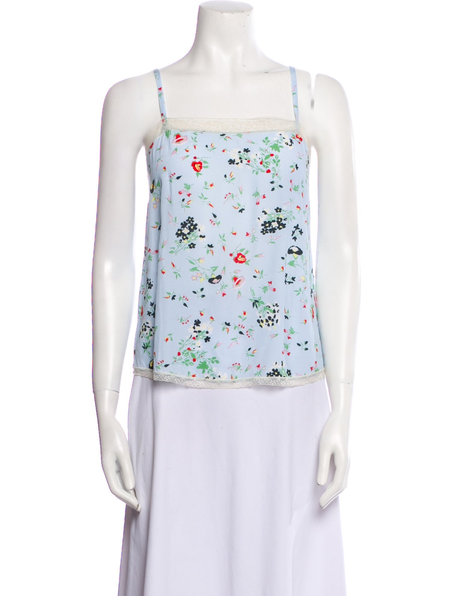 Zadig & Voltaire Floral Print Square Neckline Top