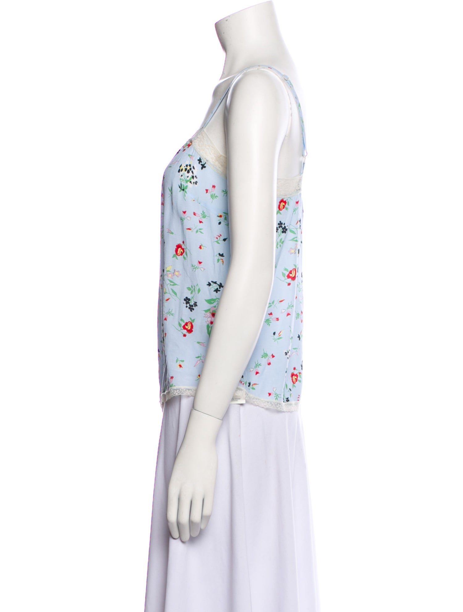 Zadig & Voltaire Floral Print Square Neckline Top