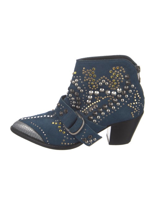 Zadig & Voltaire Suede Printed Lace-Up Boots