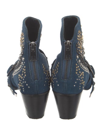 Zadig & Voltaire Suede Printed Lace-Up Boots